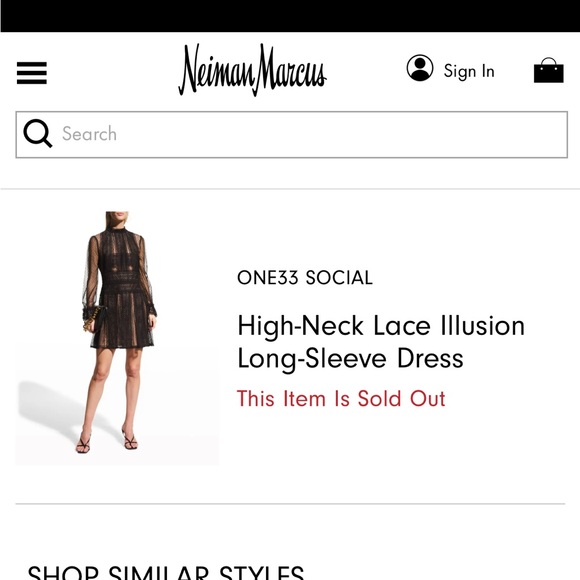 High neck black lace cocktail dress - Picture 11 of 11